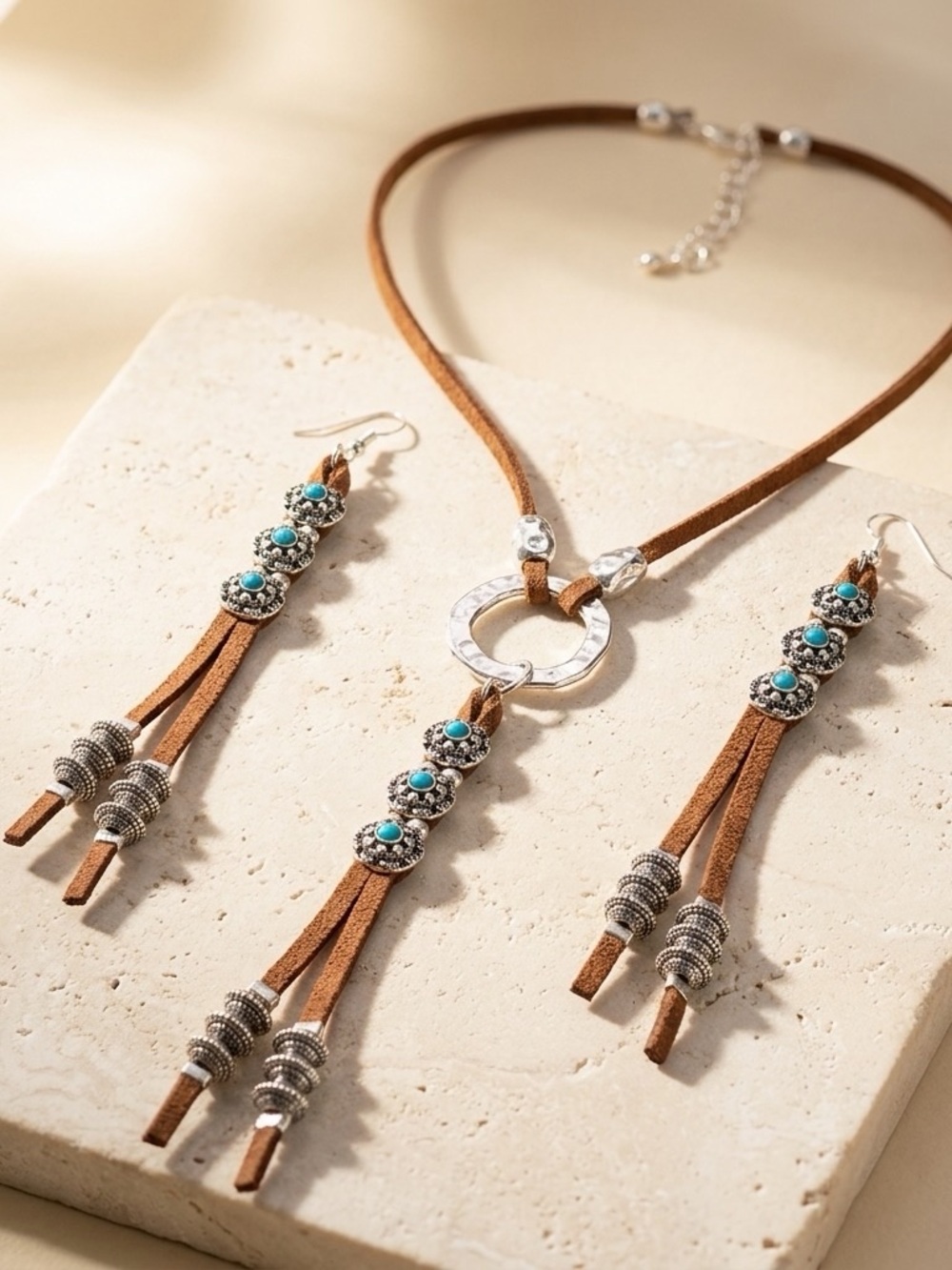 Desert Moon Turquoise Tassel Set